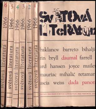 Světová literatura 1966 - ročník 11. - čísla 1 - 6 - KOMPLETNÍ ROČNÍK