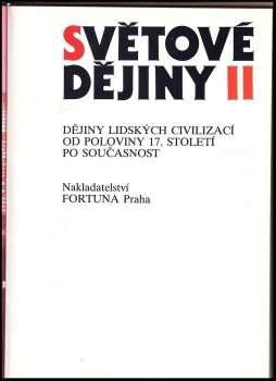 Vratislav Čapek: Světové dějiny