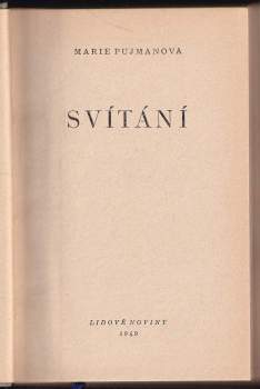 Marie Pujmanová: Svítání