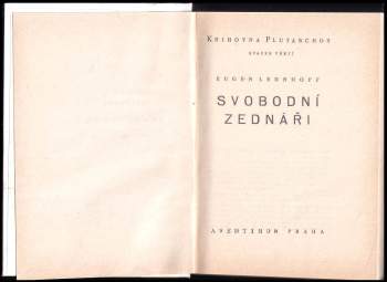 Eugen Lennhoff: Svobodní zednáři