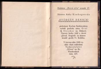 Søren Aabye Kierkegaard: Svůdcův deník