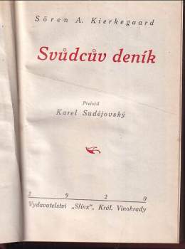 Søren Aabye Kierkegaard: Svůdcův deník