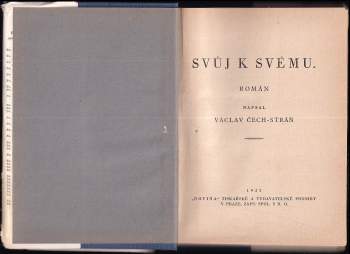 Václav Čech-Stráň: Svůj k svému