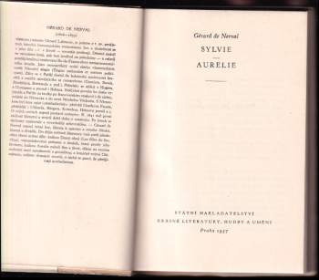Gérard de Nerval: Sylvie ; Aurelie