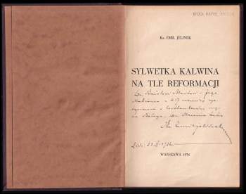 Emil Jelinek: Sylwetka kalwina na tle reformacji