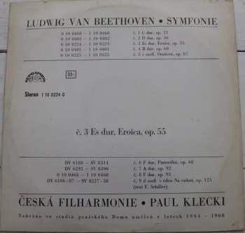 The Czech Philharmonic Orchestra: Symfonie Č. 3 Es Dur, Eroica, Op. 55 (73 1)