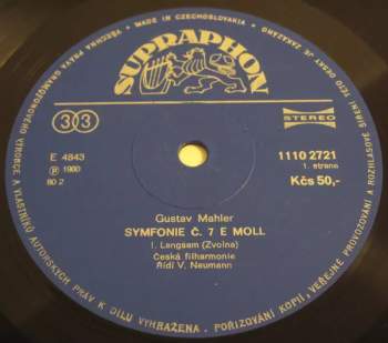 The Czech Philharmonic Orchestra: Symfonie Č. 7 E Moll (2xLP)