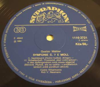 The Czech Philharmonic Orchestra: Symfonie Č. 7 E Moll (2xLP)