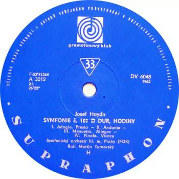 Joseph Haydn: Symfonie Č. 94 G Dur „S Úderem Kotlů‟ / Symfonie Č. 101 D Dur „Hodiny‟