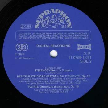 The Czech Philharmonic Orchestra: Symphonie No.1 / Jeux D’Enfants / Patrie