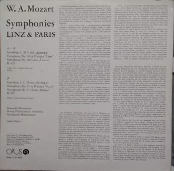 Wolfgang Amadeus Mozart: Symphonies Linz & Paris (74 1)