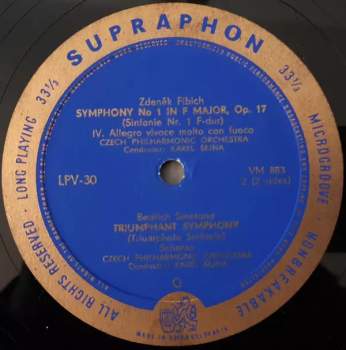 The Czech Philharmonic Orchestra: Symphony No. 1 In F Major / Scherzo From The Triumphal Symphony