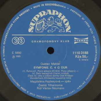 The Czech Philharmonic Orchestra: Symphony No˚ 4