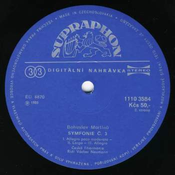 The Czech Philharmonic Orchestra: Symphony No. 6 (Fantaisies Symphoniques) / Symphony No. 3