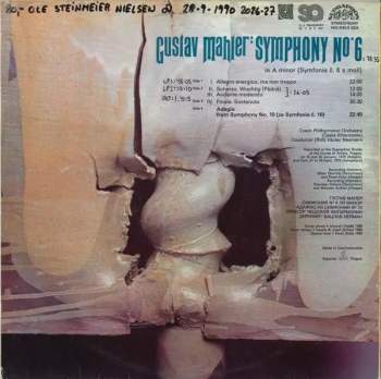 The Czech Philharmonic Orchestra: Symphony No˚ 6 / Symphony No˚ 10 (Adagio) (2xLP)