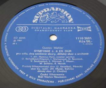 The Czech Philharmonic Orchestra: Symphony No˚ 8