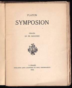 Platón: Symposion
