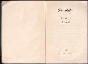 Valentin Petrovič Katajev: Syn pluku