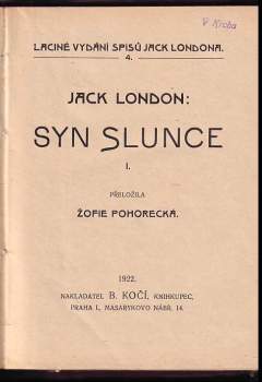 Jack London: Syn slunce
