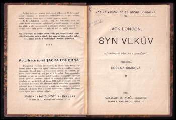 Jack London: Syn vlkův