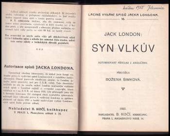 Jack London: Syn vlkův