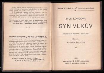 Jack London: Syn vlkův
