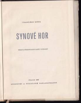 František Kožík: Synové hor