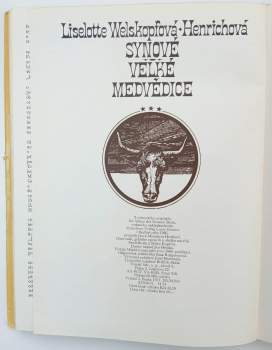Liselotte Welskopf-Henrich: Synové Velké medvědice