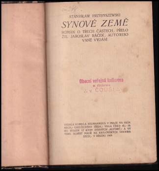 Stanisław Przybyszewski: Synové země