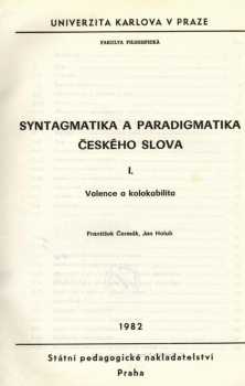Syntagmatika a paradigmatika českého slova