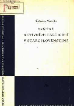Syntax aktivních participií v staroslověnštině