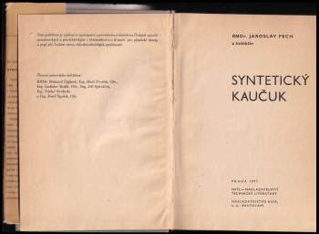 Jaroslav Pech: Syntetický kaučuk
