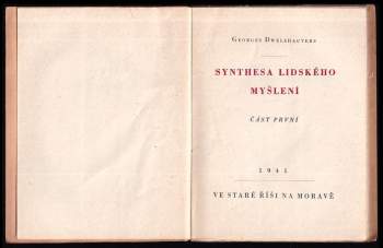 Georges Dwelshauvers: Synthesa lidského myšlení