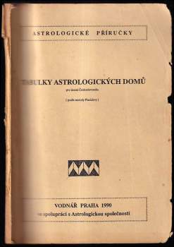 Vladimír Kvasnička: Tabulky astrologických domů pro území Československa