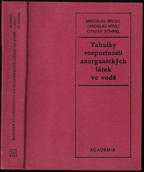 Tabulky rozpustnosti anorganických látek ve vodě