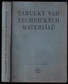 Tabulky vah technických materiálů