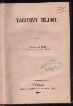 Publius Cornelius Tacitus: Tacitovy Dějiny