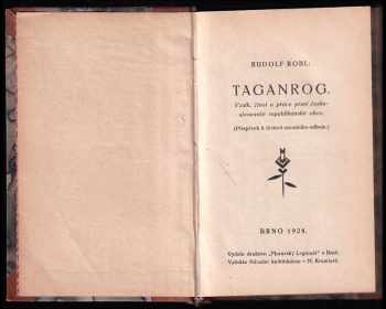 Rudolf Robl: Taganrog - vznik, život a práce první československé republikánské obce - příspěvek k historii národního odboje