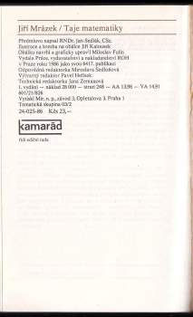 Jiří Mrázek: Taje matematiky