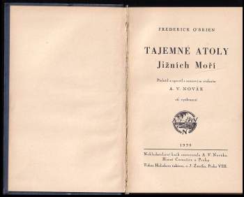 Frederick O'Brien: Tajemné atoly jižních moří