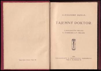 Alexandre Dumas: Tajemný doktor