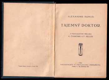 Alexandre Dumas: Tajemný doktor