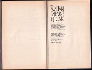 Mika Waltari: Tajemný Etrusk