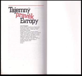 Louis Charpentier: Tajemný pravěk Evropy
