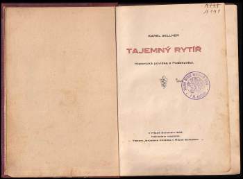Karel Sellner: Tajemný rytíř