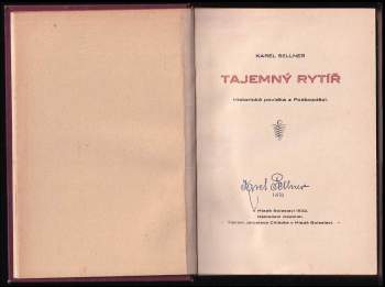 Karel Sellner: Tajemný rytíř