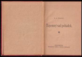 Alfons Bohumil Šťastný: Tajemný sad pohádek
