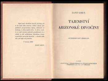 Zane Grey: Tajemství arizonské divočiny