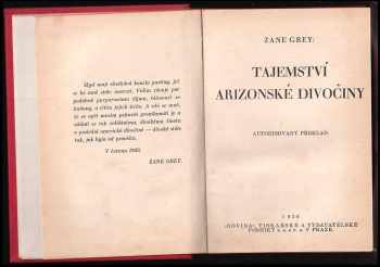 Zane Grey: Tajemství arizonské divočiny