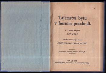 Ben Bolt: Tajemství bytu v horním poschodí